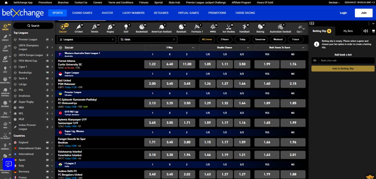 BetXchange sports betting Zambia