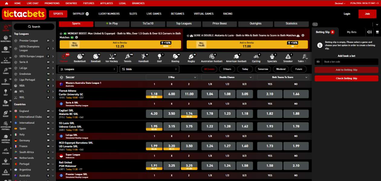 TicTacBets sports betting Zambia